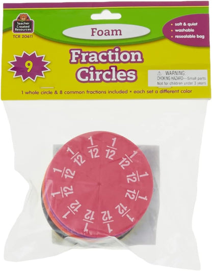 Teacher Created Resources Foam Fraction Circles (20611)