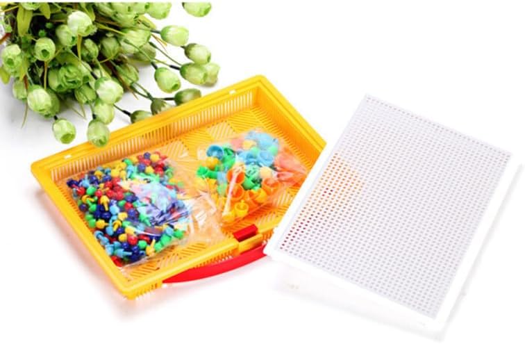 IMIKEYA 296pcs Mushroom Nail Set - Educational Pegboard Puzzle for Creative ' Play