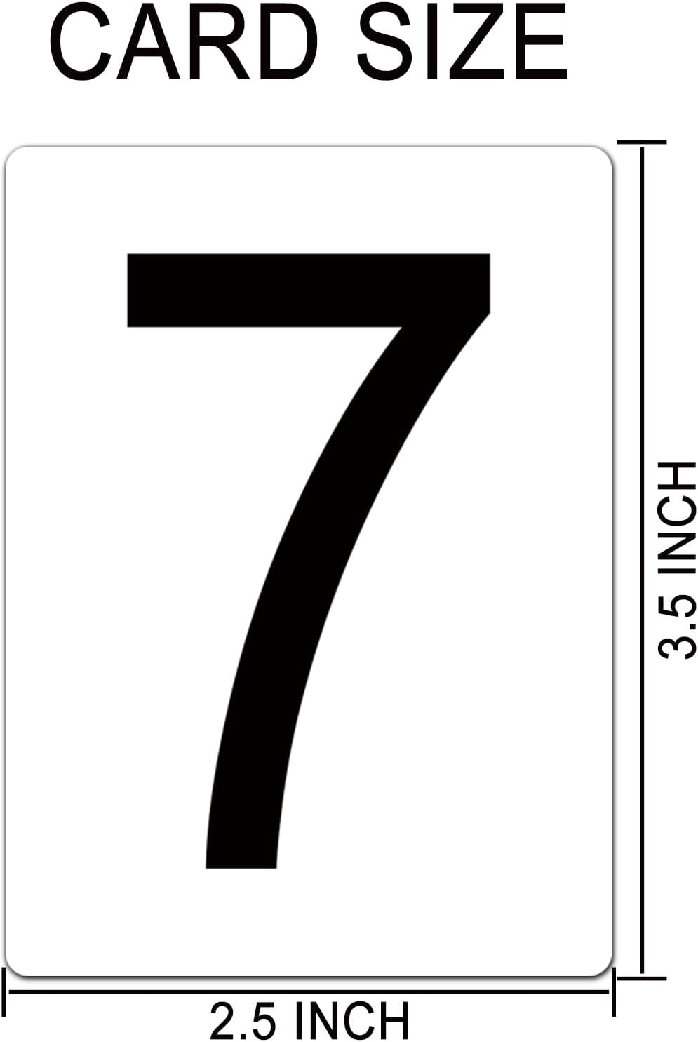 Number Cards for Classroom Supplies, Blank Deck Number Cards 0-9 Set of 55