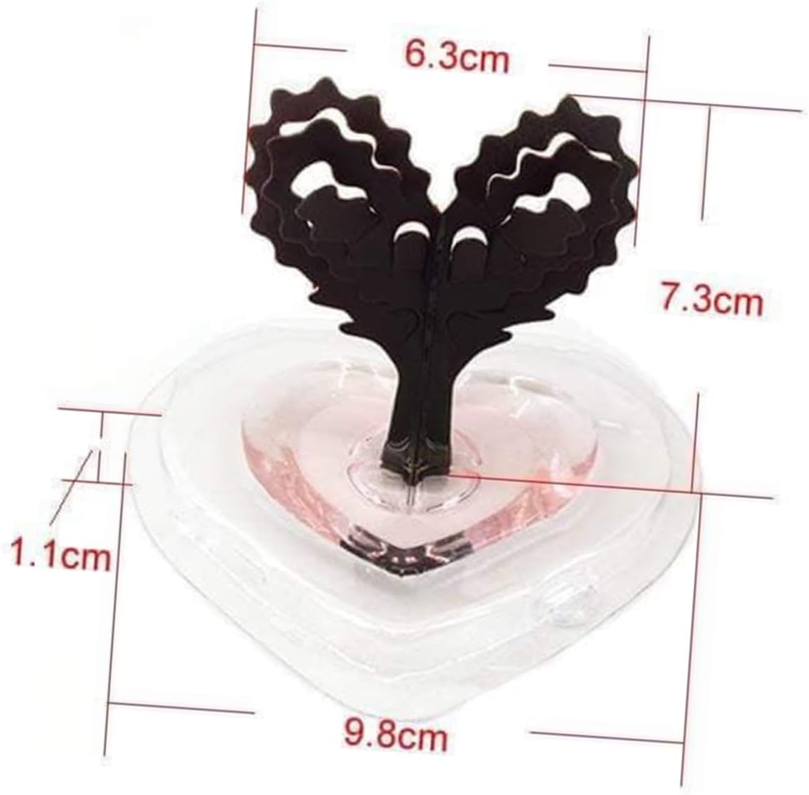 Vaguelly 2sets Valentine's Day Love Tree Toys Heart Shaped Crystals Growing Kit DIY Paper Tree Ornaments for Boys and Girls