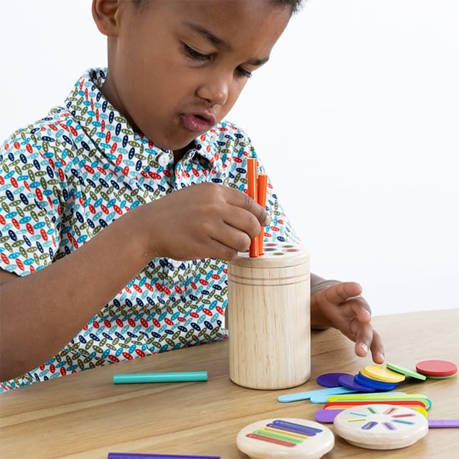 Fat Brain Toys 3 in1 Learning Fine Motor Skill Toy - 3-in-1 Sorting Cup Early Learning Toys for Ages 3 to 6