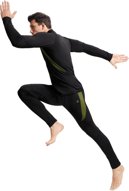 CL convallaria Thermal Underwear Long Johns Set Mens Winter Gift Hunting Gear Sport Base Layer Bottom Top - Colors B