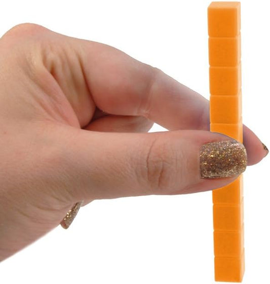 EAI Education Base Ten Rods: Orange Plastic - Set of 50