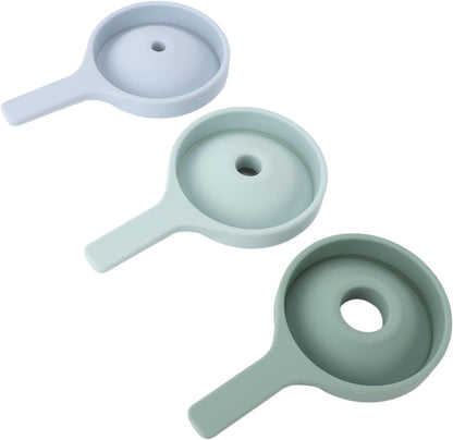 Fdit Sensory Play Funnels Scoop Sensory Toy Foldable Silicone Bin Accessories for Toddlers 3pcs with Fine Motor Skills Development
