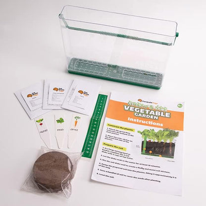 Fat Brain Toys Grow & See Vegetable Garden - Root Viewer Desktop Terrarium, 6+