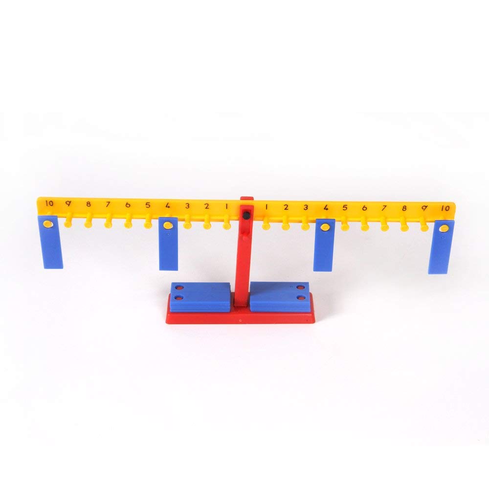 hand2mind Mini Student Number Balance Beam Classroom Kit, Student Math Balance, Balance Scale for Classroom, Math Manipulatives Middle School, Weighted Balance Scale for Kids Learning (Set of 15)