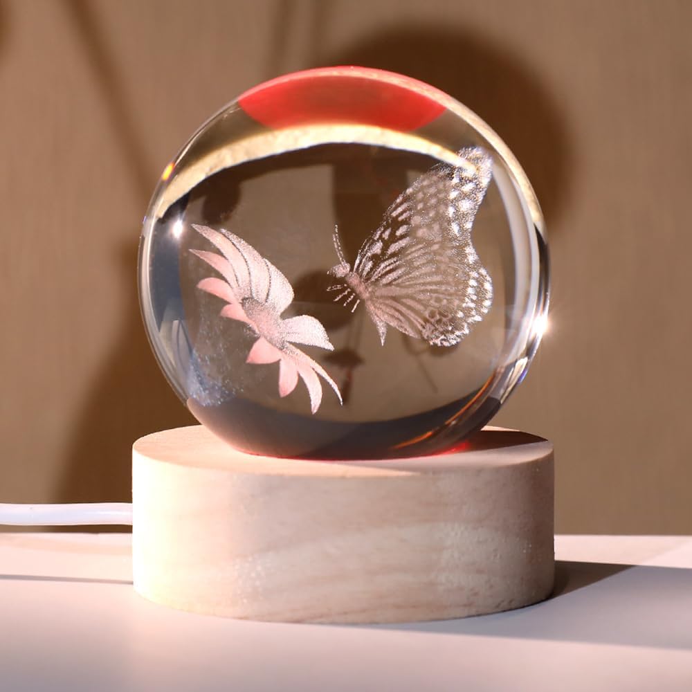 3D Solar System Crystal Ball Space Lover Model Themed Gifts 3D Planets Glass Ball 60mm Decorative Sphere Decor Astronomy Birthday Gift