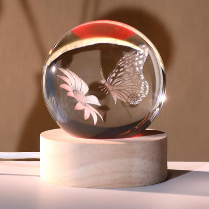3D Solar System Crystal Ball Space Lover Model Themed Gifts 3D Planets Glass Ball 60mm Decorative Sphere Decor Astronomy Birthday Gift