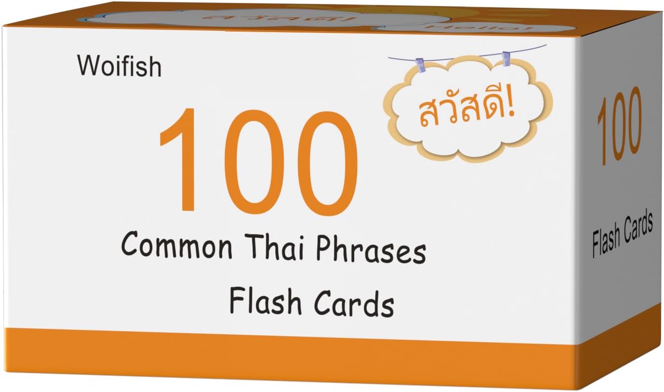 100 Essential Thai Phrases Flash Cards for Adults - Learn Thai Phrases for Beginners with Durable & Portable Flashcards- Thai Flashcards Simple Phrases