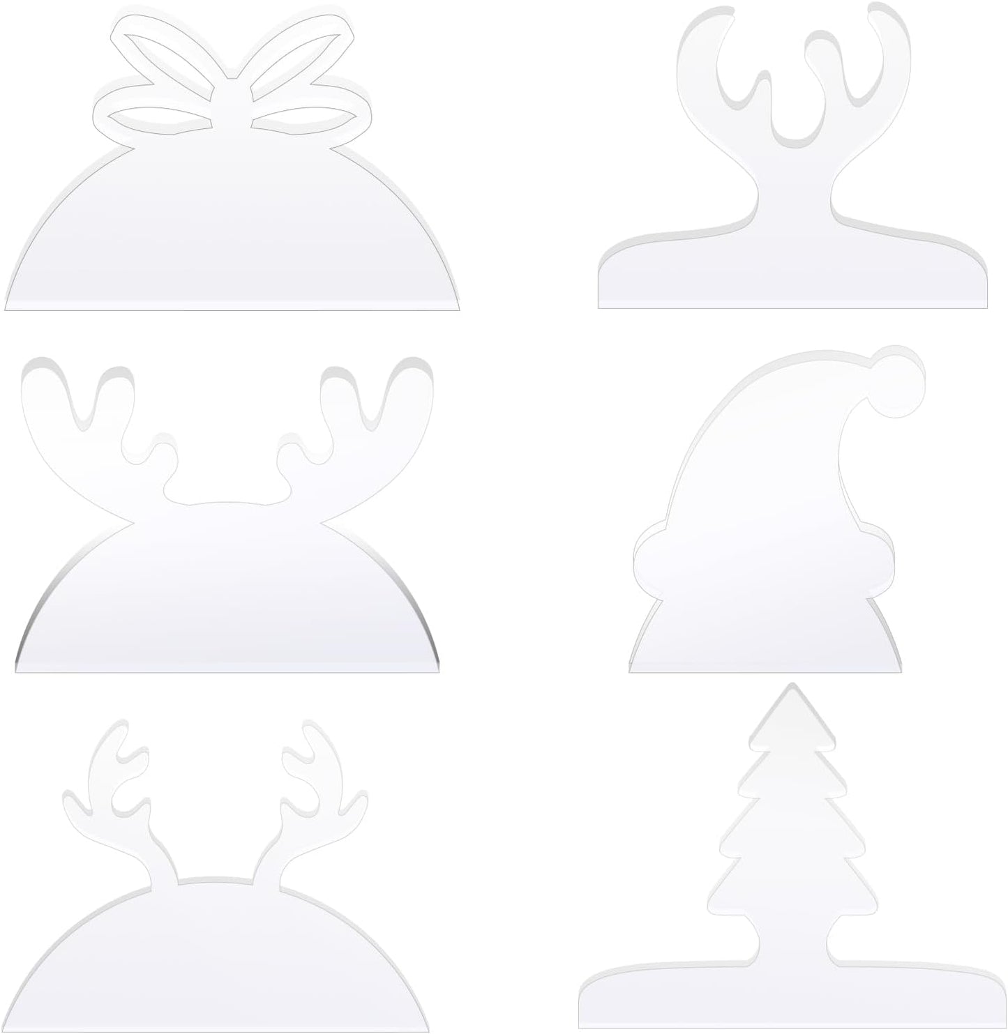 Router Templates, 4pcs Acrylic Charcuterie Board Handle Template, LYMOI Clear Cut Board Thick Handle Template, Angled Curvy Tracing Stencils Cut Guide Tools for Kitchen Woodworking. (Style 1)