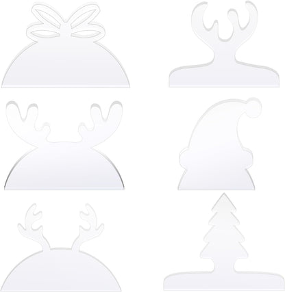 Router Templates, 4pcs Acrylic Charcuterie Board Handle Template, LYMOI Clear Cut Board Thick Handle Template, Angled Curvy Tracing Stencils Cut Guide Tools for Kitchen Woodworking. (Style 1)