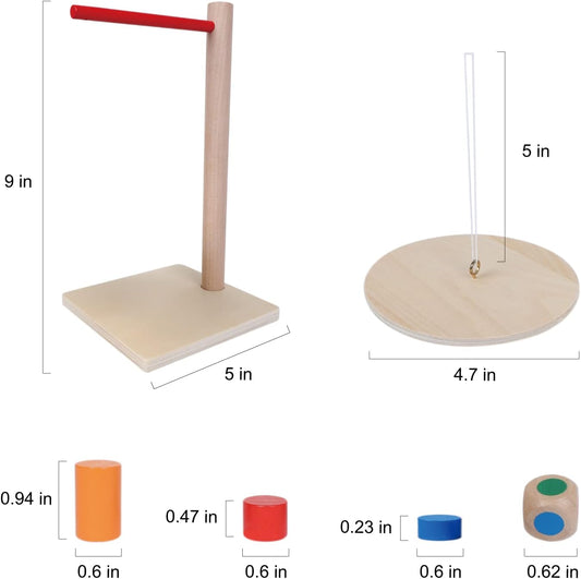 GOTHINK Wooden Balancing Pendulum Game, 42PCS Montessori Balancing Toys for Kids and Adults, Interactive Educational Toy for Children's Gift, Perfect for Parties & Travel