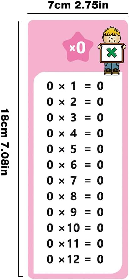 Multiplication Flash Cards 0-12 – Times Table Flashcards with Self-Check, 15 Rewritable Cards & 2 Dry Erase Pens, Ideal for Homeschool & Primary School 1st to 3rd Grd Teaching Aids