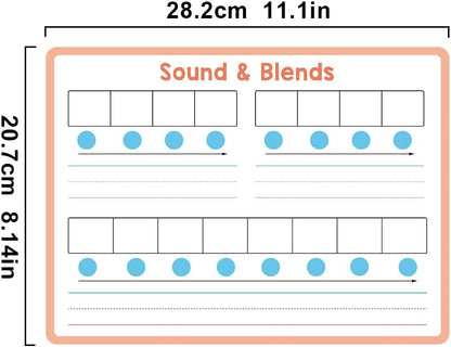 Lachilly 10 Pack Number Bonds Learning Big Cards, Double-Side Dry Erase Board, Math Manipulatives Ten Frame Teaching Resources for Homeschool Perschool Primary School Supplies, 8.26x11.22 Inch