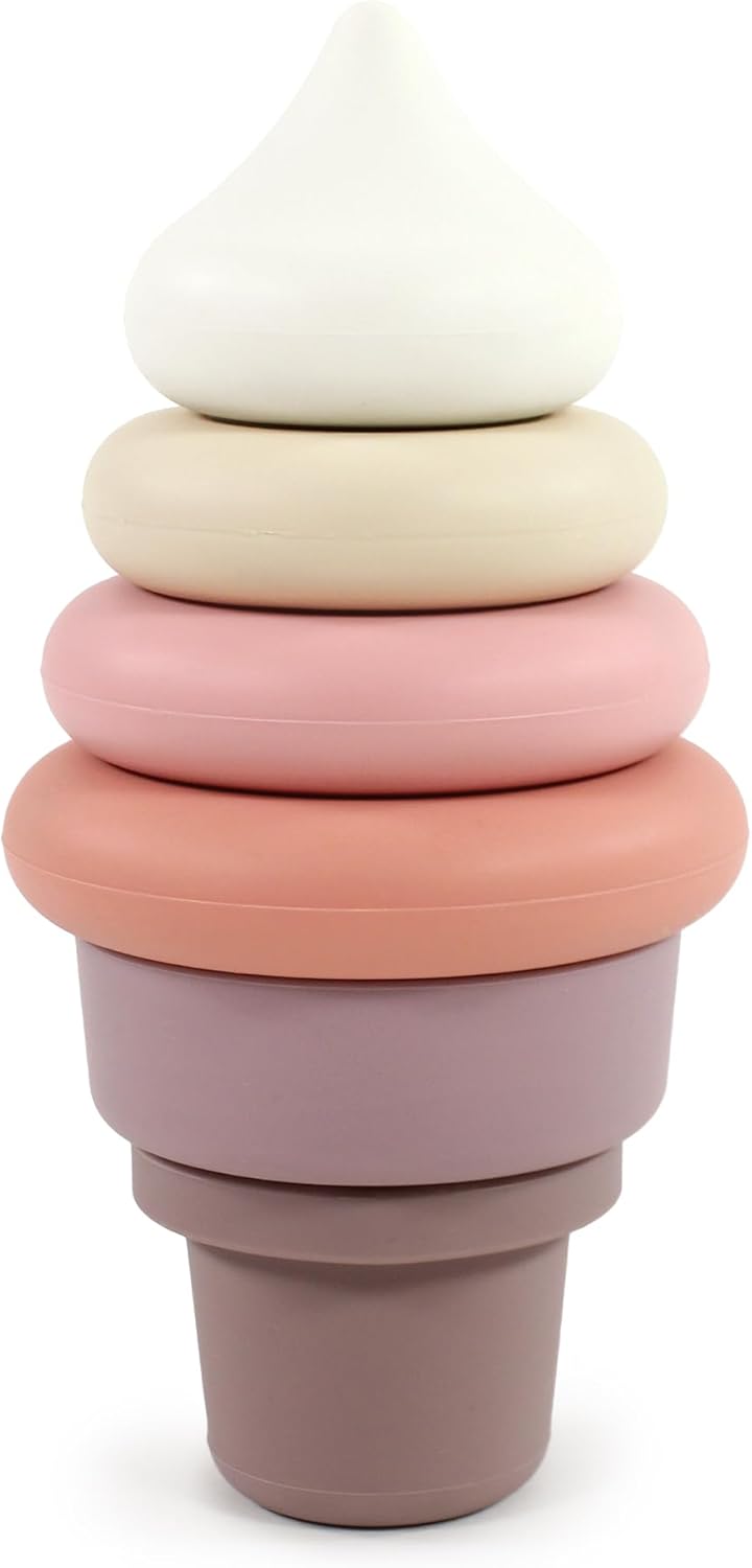 Hudson Baby Silicone Stacking Toy, Rocket, One Size