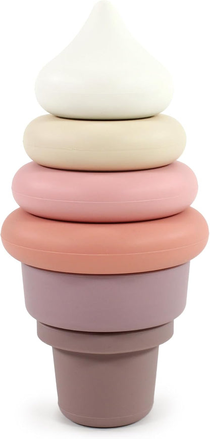 Hudson Baby Silicone Stacking Toy, Rocket, One Size