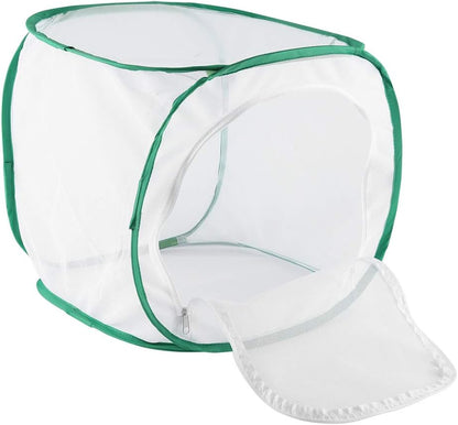 Foldable Butterfly Cage, Large Portable Ventilated Butterfly House Breeding Cage Butterfly Growing Kit 40 * 40 * 60cm for Farm Breeding (40 * 40 * 60cm)