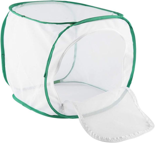Foldable Butterfly Cage, Large Portable Ventilated Butterfly House Breeding Cage Butterfly Growing Kit 40 * 40 * 60cm for Farm Breeding (40 * 40 * 60cm)