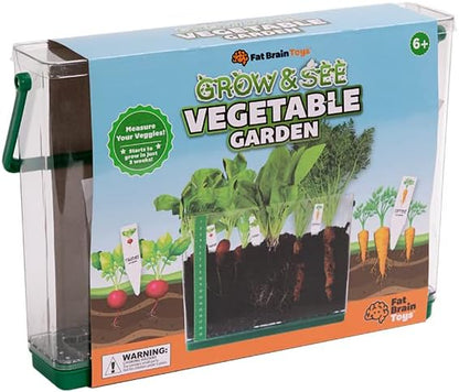 Fat Brain Toys Grow & See Vegetable Garden - Root Viewer Desktop Terrarium, 6+