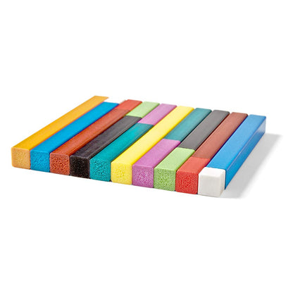 hand2mind Foam Cuisenaire Rods Introductory Set, Fraction Bars, Montessori Number Rods, Counting Blocks, Math Manipulatives, Math Teacher Supplies, Kindergarten Homeschool Supplies (Set of 74)