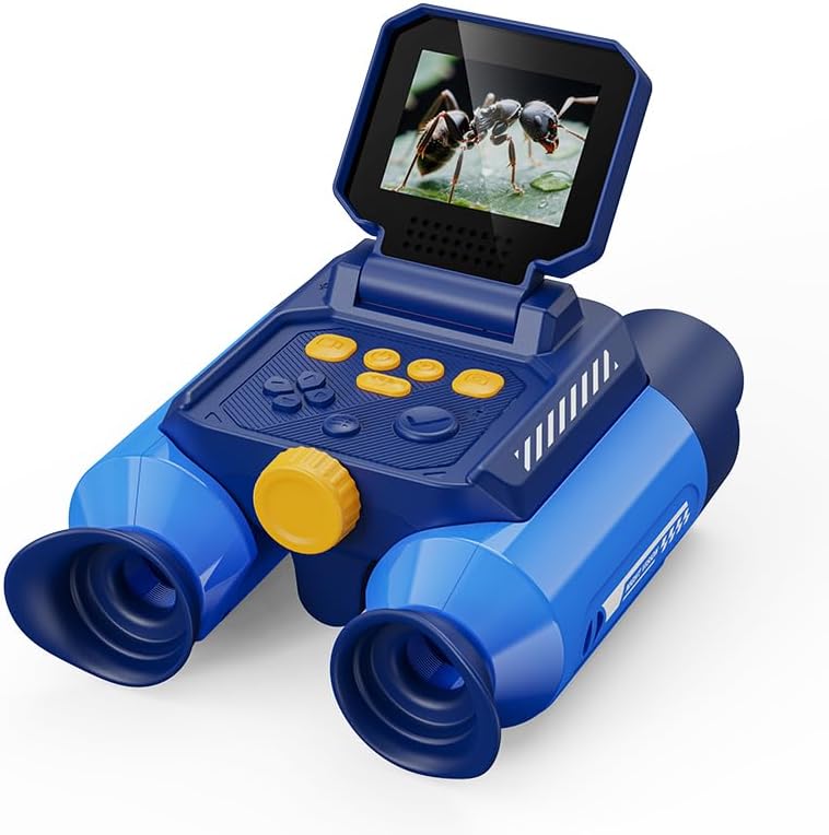 Binoculars for Kids with Night Vision - 48MP FHD Digital Camera Binoculars STEM Toy with 2.4" IPS Screen, 10X Optical Zoom, Rechargeable for 4-12 Years Boys & Girls Birthday Gift Outdoor Bird Watching