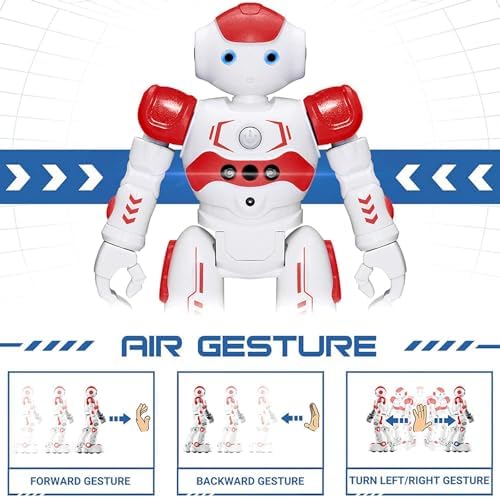 KingsDragon RC Robot Toys for Kids, Gesture & Sensing Programmable Remote Control Smart Robot for Age 3 4 5 6 7 8 Year Old Boys Girls Birthday Gift Present
