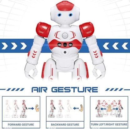 KingsDragon RC Robot Toys for Kids, Gesture & Sensing Programmable Remote Control Smart Robot for Age 3 4 5 6 7 8 Year Old Boys Girls Birthday Gift Present
