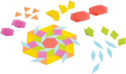 Kaplan Early Learning Translucent Tangram Tiles - 250 Pieces