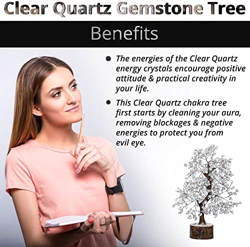 ANAYA AGATE 7 Chakra Healing Crystal Tree of Life Kit, Bracelet, Pendant, Necklace, Feng Shui Money Bonsai Tree, Positive Energy for Women, Mom, Sister and Housewarming Decoration