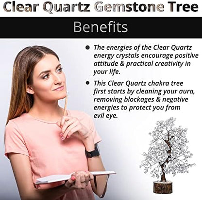 ANAYA AGATE 7 Chakra Healing Crystal Tree of Life Kit, Bracelet, Pendant, Necklace, Feng Shui Money Bonsai Tree, Positive Energy for Women, Mom, Sister and Housewarming Decoration