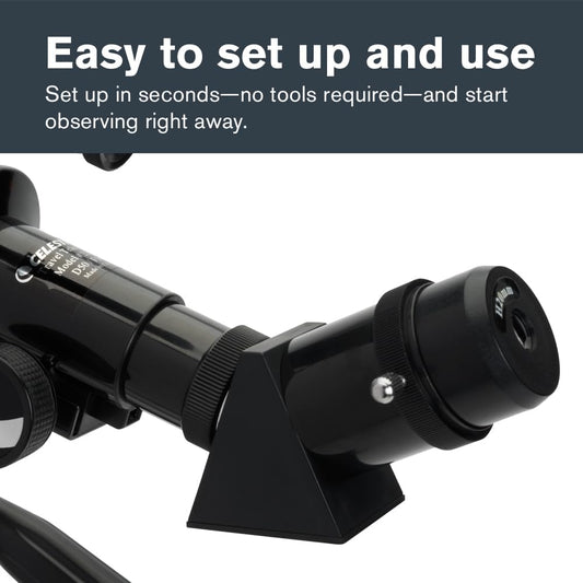 Celestron Travel Scope 70 Portable Refractor Telescope – 70mm Aperture, Fully-Coated Glass Optics – Includes Tripod, Backpack & Software – Ideal for Beginners & Travel