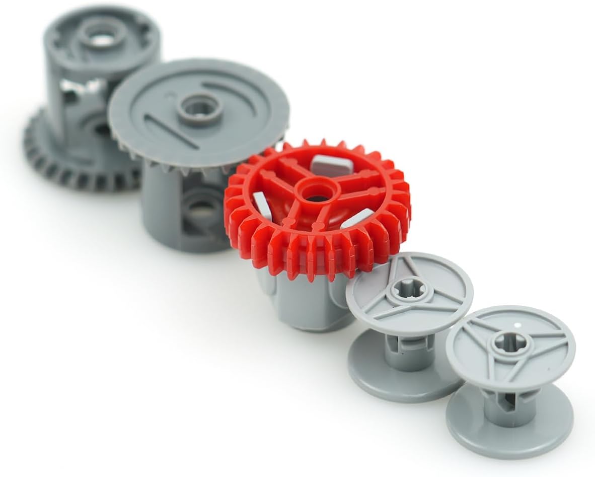 BroTex Technical-Parts-Beams-Gears Bricks Bulk Pins Connectors, Compatible with Car-Motors Accessories Building Blocks Sets MOC Buildings Toys for Adults Kids Age 6+ Toys