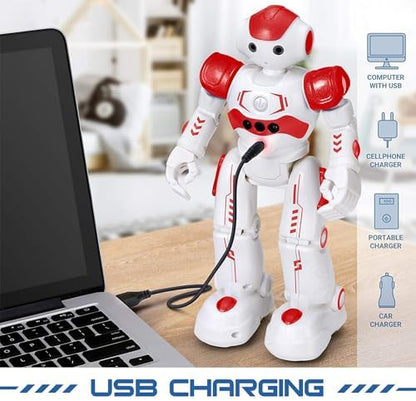 KingsDragon RC Robot Toys for Kids, Gesture & Sensing Programmable Remote Control Smart Robot for Age 3 4 5 6 7 8 Year Old Boys Girls Birthday Gift Present
