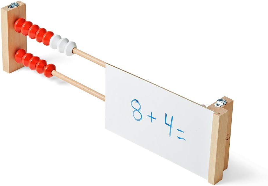 hand2mind-93440 20-Bead Giant Magentic Rekenrek Colored Abacus, for Kids, Wooden Counting Math Manipulatives, Learn Counting and Numbers (Set of 1)