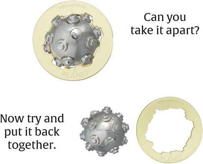 BePuzzled |Planet Hanayama Cast Metal Brain Teaser Puzzle Level 4 Mensa-Rated Puzzles for Kids and Adults Ages 12 and Up