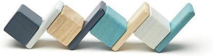 8 Piece Tegu Pocket Pouch Magnetic Wooden Block Set, Tints