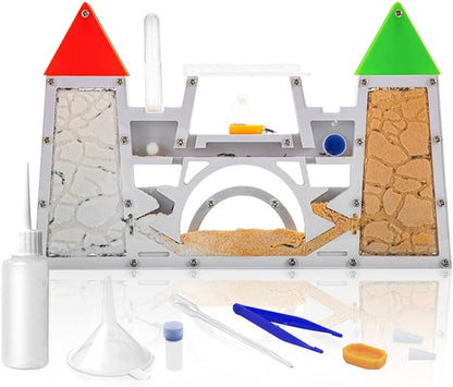 ELNMLHT Ant Farm Kit for Kids, Sand Ant Colony Terrarium, Educational & Learning Science Kit Toy for Kids & Adults