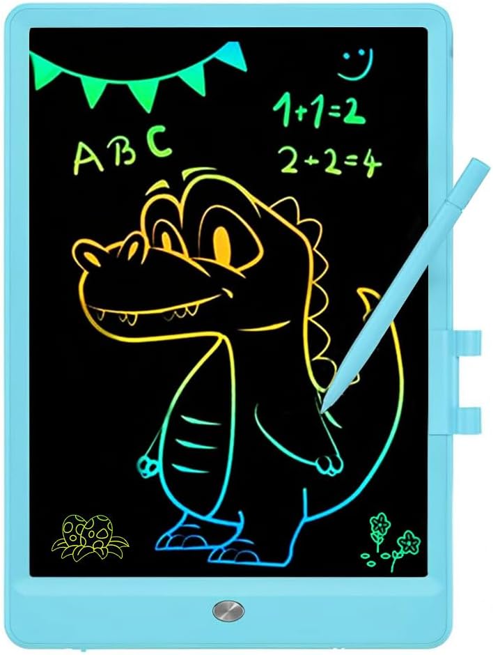 Kids LCD Writing Tablet, 10.5 Inch Colorful Electronic Board Drawing Pad, Electronic Erasable Doodle Tablet for Boys Girls Gifts for Toddler Educational Travel Birthday(Pink)