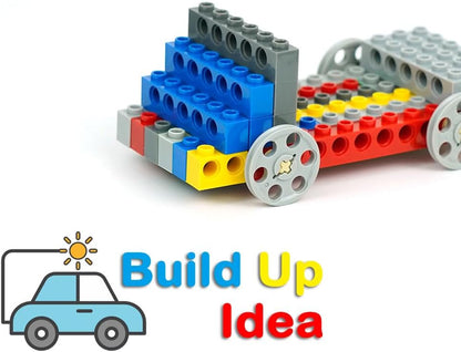 BroTex Technical-Parts-Beams-Gears Bricks Bulk Pins Connectors, Compatible with Car-Motors Accessories Building Blocks Sets MOC Buildings Toys for Adults Kids Age 6+ Toys