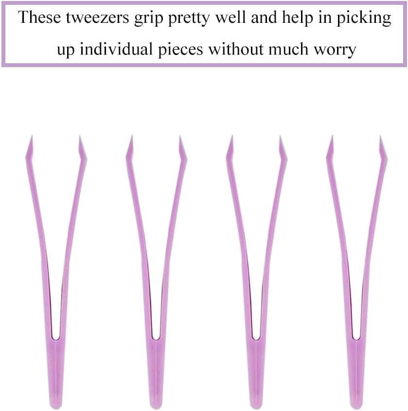 15 Pieces Blue Plastic Tweezers 3.14 Inch Craft Tweezers Forceps Thickened Plastic Sturdy Fine Motor Skill Learning for Perler Beads Jewelry Making Family Classroom School Ckyleole