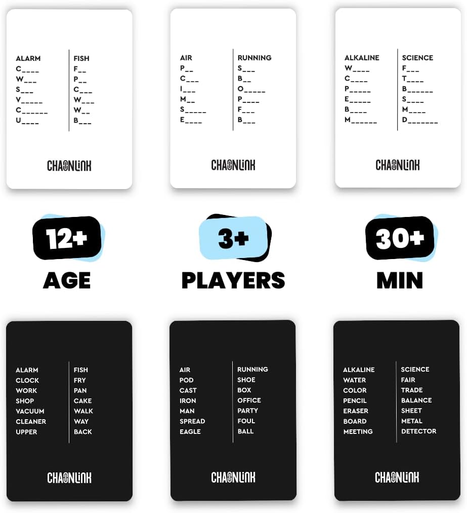 Viral Studios Chainlink - Guess the Sequence Party Game, Fast Paced Word Game for Adults & Kids, 450 Cards Fun Cards for Family Nights, Gatherings, & Parties Ages 15 +