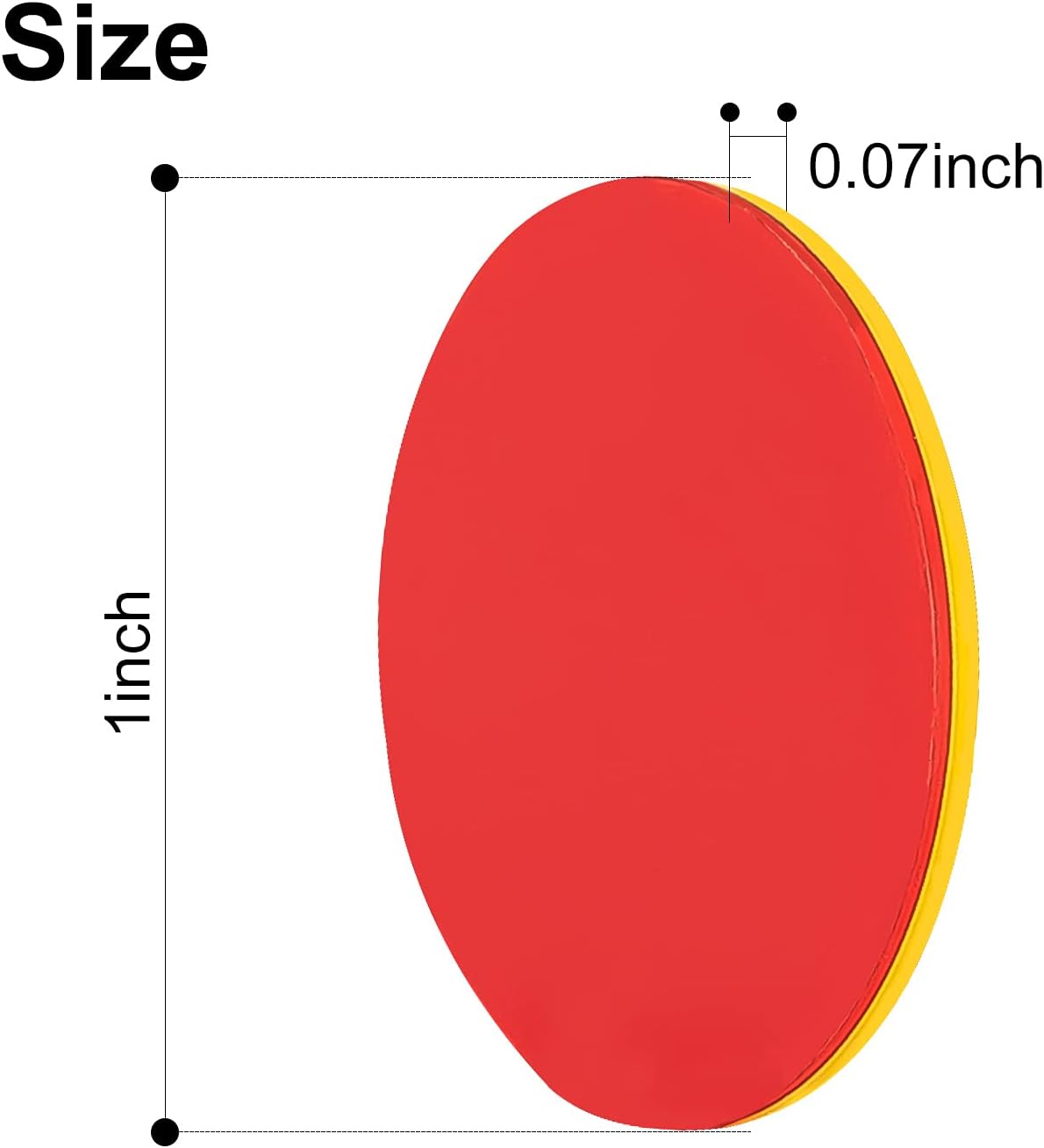 Round Math Counters,Plastic Two Color Counter Yellow Red 200 PCS, Educational Toys to Help Kids Learn