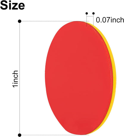 Round Math Counters,Plastic Two Color Counter Yellow Red 200 PCS, Educational Toys to Help Kids Learn