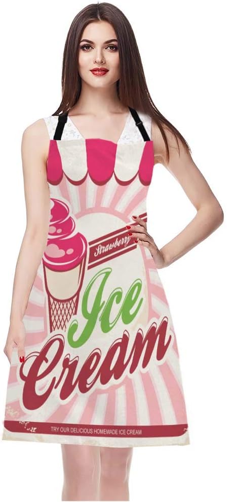 WONDERTIFY Science Education Sketch Apron,Laboratory Chemistry Book Equation Loupe Beaker Flask Glass Bib Apron with Adjustable Neck for Men Women,Suitable for Kitchen Cooking Chef Grill Bistro Apron