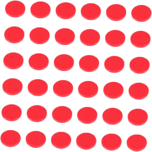 Hemoton 200Pcs Colorful Counting Chips Plastic Bingo Game Tokens for Math Learning Fun Activities for Home School Classroom Use Red Round Pieces
