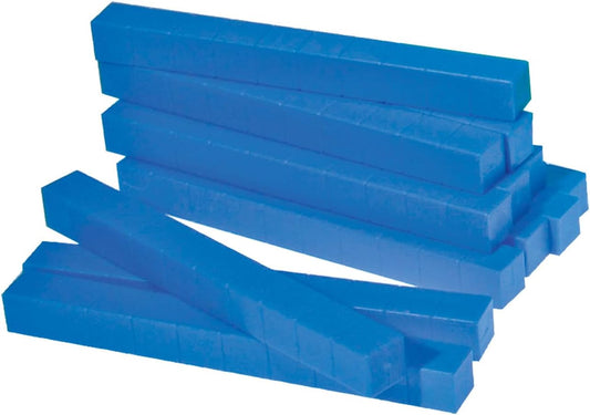 EAI Education Base Ten Rods: Blue Plastic - Set of 50