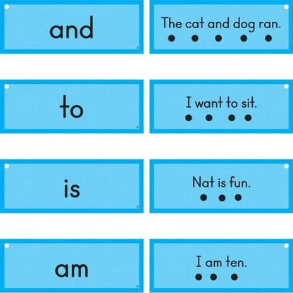 Really Good Stuff Tap and Track Tactile Sight Words and Sentence Cards - 100 Cards, Ages 5-7, Kindergarten and Up, Phonics Activity, Reading Game, Flash Cards, Learning