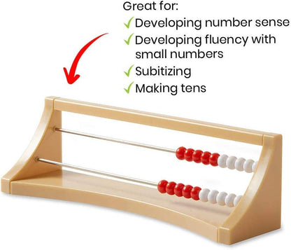 hand2mind Demonstration 20 Bead Rekenrek Classroom Set, Abacus for Kids Math, Math Manipulatives Kindergarten, Counting Rack for Kids, Counters for Kids Math, Kids Educational Toys (Set of 26)