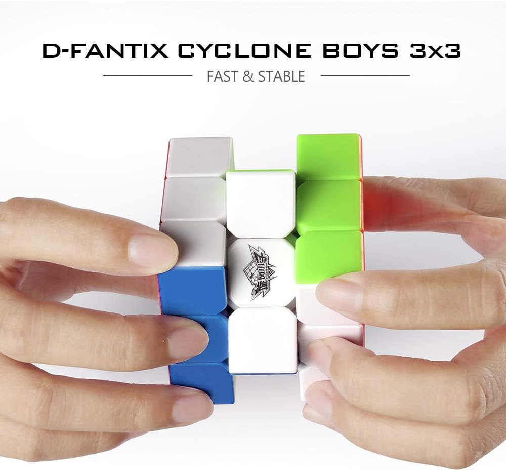 D-FantiX Cyclone Boys 3x3 Speed Cube Stickerless Magic Cube 3x3x3 Puzzles Toys (56mm)