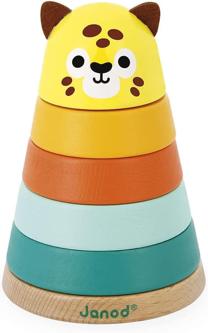 Janod Baby Forest Fox Wood Stacker - Ages 1+ - J08014
